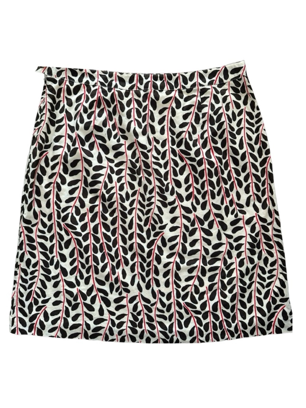 J.Crew Womens Leaf Print Cotton A-Line Skirt Size 8 Lined Lightweight Summer